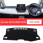 Car Dashboard Cover Sun Shade Mat trument Desk Pad Carpet For Toyota Corolla E210 -  2024 Hybrid Accessories RHD Red Side