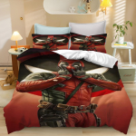Deadpool ja Wolverine Voodipesukomplekt Teismelise Magamistuppa Pol&uuml;ester Erinevad Suurused Dekoor &Uuml;lipehme Mugav Multikas V&otilde;&otilde;ras Beebi Komplekt EU Single(135*200cm)3pcs