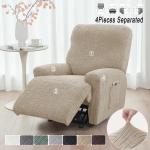 Chivas Jacquard Diivan-tugitooliKate Kodu ja Hotelli jaoks Recliner Cover Single Seat (Four-piece Set) khaki