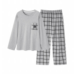 Puuvillane pidžaamakomplekt Elegantne minimalistlik stiil Pijamas Pluss suurus Homsuit poisile S&uuml;gis Talv Meeste vabaaja hommikumantel L