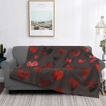 Punane foolium tippkvaliteetne mugav voodidiivan Pehme tekk foolium punane fooliumist s&uuml;damed s&auml;ravad luksusliku s&auml;raga tekstuuri imitatsiooniga fooliumpinnaga 125x100cm