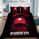 3D prindiga tekikott padjap&uuml;&uuml;r Resident Evil voodipesukomplekt t&auml;iskasvanud poiss t&uuml;druk magamistoa kaunistus laste kingitus &uuml;hene kahene suur EU Single(135*200cm)3pcs