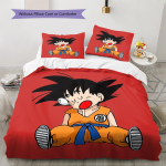 Armas koomiksitegelase Son Goku mustriga voodipesu, tekikomplekt, tekikott, padjap&uuml;&uuml;r, kodu s&uuml;nnip&auml;evakingitus (1 * tekikott + 2 * padjap&uuml;&uuml;ri, ilma s&uuml;damikuta) 135x200cm black