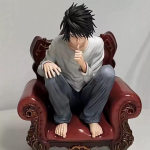 26CM Anime Death Note L Watari Diorama 1/6 Kuju Istuv Diivan Tarvikud Mudel M&auml;nguasi Nukk Stseeni Kaunistus Tegevuskuju With box valge