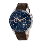 Maserati Traguardo Kvarts 10 ATM Veekindel Pruun Jaapani Garantii Meeste K&auml;ekell, 45mm, Vastupidav, Nahk, Kronograaf, Mehhanism, 2-aastane