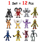 12 tk/komplekt 99 &ouml;&ouml;d metsas Kujukesed Figuriin &Ouml;&ouml;kull Kits Hunt Hirv Koletis Figuriin PVC Kollektsioon Laua Dekoratsioon Mudel M&auml;nguasi