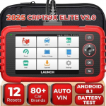 Skanner OBD2 - LAUNCH - CRP129X V2.0 - Mitmekeelne - 5 HD puuteekraan - 32 GB RAM must