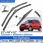 3 tk Daihatsu Terios MK2 J200 F700 2006-2017 Esiosa Tagumine Kojameesiklaasid Tuuleklaas Akna L&otilde;ikur Tarvikud must