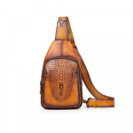 Whatna Antiikstiilis Tanned Looduslik Veisenahast &Uuml;he&otilde;laga Kott Meestele, 3-Viisiline, Crossbody, Mini Kehakott, Rinnakott, Ehtne Nahk, Paks