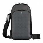 Montblanc Extreme 3.0 Kuusnurkne Valge T&auml;he Logo T&otilde;mblukk Reguleeritav &Otilde;larihm Nahast K&auml;eshoitav &Otilde;la Crossbody Kott Meeste kotid Lavendli-Hall 198837 Basic Set (Bag+Dust Bag)