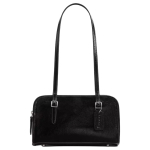 Coach Swing Zip Logo V&otilde;lu Kortsutatud Lakknahast &Otilde;lakott Keskmine Naiste &otilde;lakott Must CAO34-LHBLK Basic Set (Bag+Dust Bag) black
