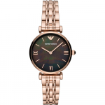Emporio Armani Gianni T-Bar P&auml;rlmutter Roosa kuld Metall Naiste kvartsikell AR11145 p&auml;rliv&auml;rvi ema