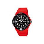 CASIO Meeste Standardseeria 44,6 mm Must Kell MRW-200HC-4B MRW-200HC-4B Black Dial Red Strap