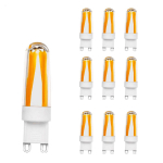 10 tk h&auml;mardatav G9 LED-pirn, 2W 4W 220V COB kiudlamp, &uuml;lipigane kroonl&uuml;htri jaoks, asendab 20W 30W halogeeni, soe valge 10pcs 2w led bulb
