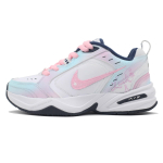 Nike Air Monarch 4 Cushioning Abrasion Resistant Cushioning, Wear Resistant Low top Chunky Sneakers Unisex Blue Pink 415445-102(Team1524-)
