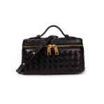 K&auml;sitsi kootud crossbody kott-tote - Stiilne &uuml;hekordse &otilde;larihmaga kott ni&scaron;idisainiga, ideaalne praktiliseks kasutamiseks. 20*7*11.5cm black