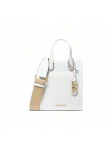 MICHAEL KORS Gigi logo reguleeritava &otilde;larihmaga crossbody kott, naistele, valge valge