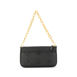 MCM Must Nahast Keti Risti Keha Rahakott Reljeefse Visetos Monogrammiga V&auml;ike &Otilde;lakott Igap&auml;evaseks ja &Otilde;htuseks Kasutamiseks Basic Set (Bag+Dust Bag)