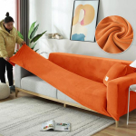 Elastne sametist diivanikate libisemiskindel L-kujuline sektsiooniline diivanikate elutuppa tugitoolikatted pehmed vastupidavad 1 seater 90-140cm gray