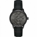 Burberry BU10010 Ruudumustriga Stantsitud &Uuml;mmargune T&auml;histega 40mm Meeste K&auml;ekell 40mm must