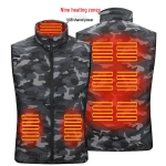 Nutikas USB-laetav soojendusega vest - Unisex P&uuml;sitemperatuuriga Vabaaja riietus 6XL red