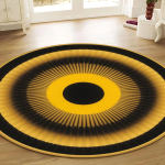 P&auml;ikesepaiste &uuml;mmargune vaip - Minimalistlik keskaja stiilis siseruumide &uuml;mmargune vaip, Pehme uksematt v&otilde;i vannimatt elutuppa, esikusse, kodukaunistus Diameter 120cm