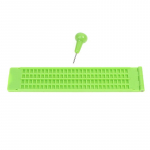 Plastikust Braille kirjutustahvel Kool Kaasaskantav Praktiline Kirjutusvahendiga Harjutamine roheline