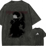 Megumi Fushiguro T-s&auml;rk Jujutsu Kaisen Varjutehnika T-s&auml;rk Vintage Pesitud &Uuml;le suurusega Anime T&auml;navar&otilde;ivad Retro Harajuku Meeste Topid M