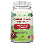 Caralluma Fimbriata 1200 mg Toidulisand, Maksimaalne Tugevus, 120 Kapslit Pudelis 120 Capsules white
