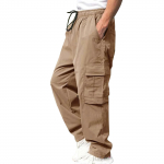 Meeste vabaaja p&uuml;ksid, elastne v&ouml;&ouml;koht, n&ouml;&ouml;r, mitu taskut, hip-hop p&uuml;ksid, sirged laia s&auml;&auml;rega pikad p&uuml;ksid S khaki