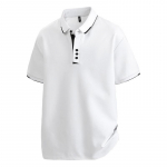 Suvine j&auml;ine polo s&auml;rk meestele, lahtine krae, suurem suurus, T-s&auml;rk, poolvarrukatega meeste riided L/57-65KG valge