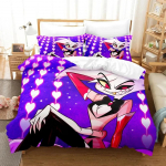 Moodne Multifilmi Hazbin Hotel Voodipesu Komplekt Tekikoti Komplekt Padjap&uuml;&uuml;ridega &Uuml;heinimese T&auml;iskasvanu Suuruse Queen King Voodipesu Kodu Tekstiil 70x133cm 3pcs