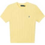 Polo Ralph Lauren tikitud puuvillane &uuml;mmarguse kaelusega l&uuml;hikeste varrukatega kootud pluus tavalise l&otilde;ikega naiste pluusid WMPOSWENC021638-700