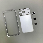 Moodne raamipuhver metallist muundatav telefoni&uuml;mbris iPhone 17 Promaxile 16 15 14 13 Pro Maxile Renoveerimiskile Kaameraklaasist tagakaas 13 Pro becomes 17 Pro h&otilde;be