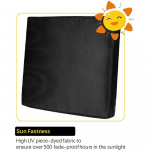 Asendus terrassimugavuste katteid, 10 suuruse valikut &ndash; Veekindlad terrassitooli istmekatted, Universaalsed terrassimugavuste &uuml;lekatted 18x16x4inch must