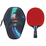 Loki 7 t&auml;rni k&otilde;rgekvaliteediline s&uuml;sinikust lauatennise reket kohandatud logoga lauatenniseprofessionaalne lauatennise reket red
