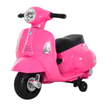 Elektriline Vespa mootorratas lastele 18-36 kuud 6V aku mootorratas esitulede, helisignaali ja 4 rattaga 66,5x38x52 cm Roosa 66.5 x 38 x 52 cm roosa