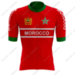 Maroko rahvuslik jalgrattas&auml;rgi komplekt L&uuml;hikeste varrukatega jalgrattariided Maanteejalgratta s&auml;rgid &Uuml;likond Jalgratta p&uuml;ksid koos traksidega MTB riided Ropa 5XL red