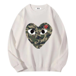 PLAY by Comme des Gar&ccedil;ons Rei Kawakubo: Kamuflaaž S&uuml;dame Logoga Unisex Suvine T-s&auml;rk Medium gray