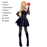 H&auml;mmastav Death Note Misa Amane imitatsioonikleit naistele Cosplay Halloweeni riietus L(No shoes) black