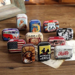 Kasulik Mini Tin Box Vintage V&auml;ikesed Metallist Tins S&auml;ilituskarbi Organiseerija Pille Case
