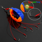 Kalas&ouml;&ouml;dapuur ABS k&otilde;va plastik metallist konksu materjaliga P&uuml;&uuml;gilant Suure s&uuml;sinikusisaldusega &otilde;ngekonksud Cage kalastustarbed sinine/oranž