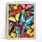 Teemantmaaling Loomade liblikas t&auml;is &uuml;mmargune kivist pilt Tikandid Teemant 20X30