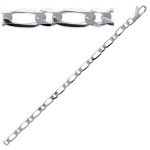 Les Tr&eacute;sors De Lily [Q4157] - Bracelet Argent 'Figaro' argent&eacute; - 21 cm 3 mm h&otilde;be