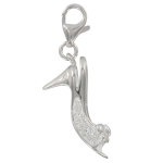 Les Tr&eacute;sors De Lily [Q4883] - H&otilde;bedane v&otilde;luripats 'Tuhkatriinu' h&otilde;bevalge (roodiumiga kaetud) - 20x13 mm valge