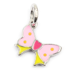 Les Tr&eacute;sors De Lily [Q9438] - Pendentif Argent 'Noeud Romantique' rose jaune argent&eacute; (rhodi&eacute;) -  10x7 mm Heleroosa