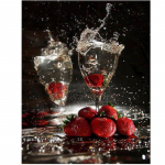 T&auml;ielik 5D teemantmaaling maasika teemanttikandid ristpistes kodukaunistus k&auml;sitsi valmistatud kingitus 25x30cm