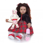 Realistlik silikoonist Baby Reborn Doll 60 cm Elutruu riidest keha Reborn Baby Dolls M&auml;nguasi Vasts&uuml;ndinud v&auml;ikelapsele KEIUMI Varajase harimise m&auml;nguasjade kingitused 60 cm