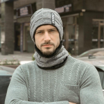 Meeste talvine soe fliisist matkam&uuml;ts Beanie Baggy villane suusam&uuml;ts + sall tuulekindlad m&uuml;tsid kiri kootud m&uuml;tsid hall