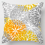 Kaasaegne lihtne kollase lilleline padjap&uuml;&uuml;r Kodu Diivan Padi padja kate Nimmepadjap&uuml;&uuml;r Padjap&uuml;&uuml;r Padjapadja nimme ilma Padja s&uuml;damikuta 45*45cm 45x45cm